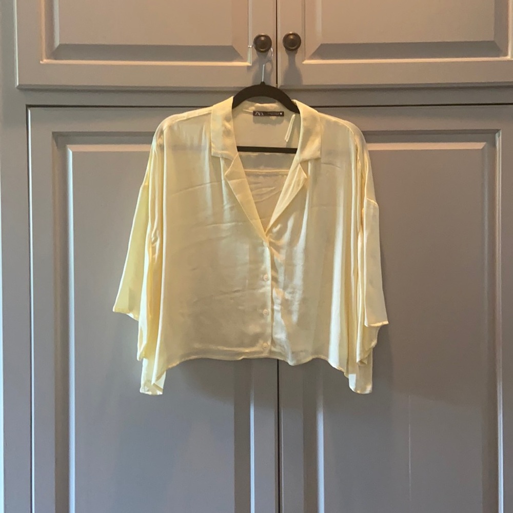Zara Yellow Crop Top